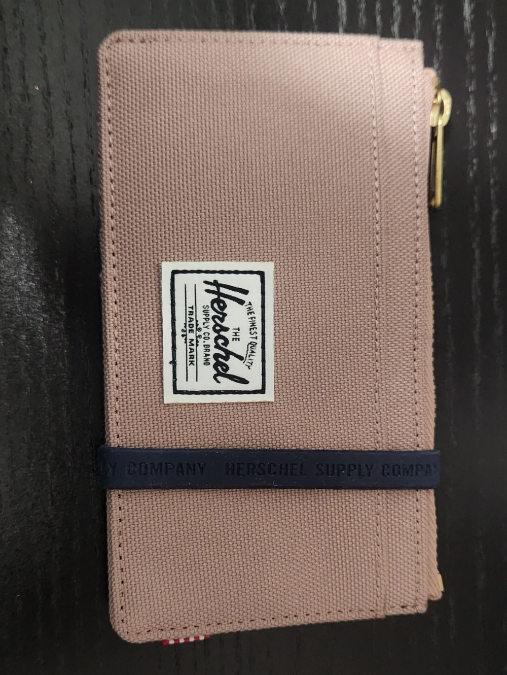 Herschel Supply Company Dusty Rose Canvas Zip Card Wallet